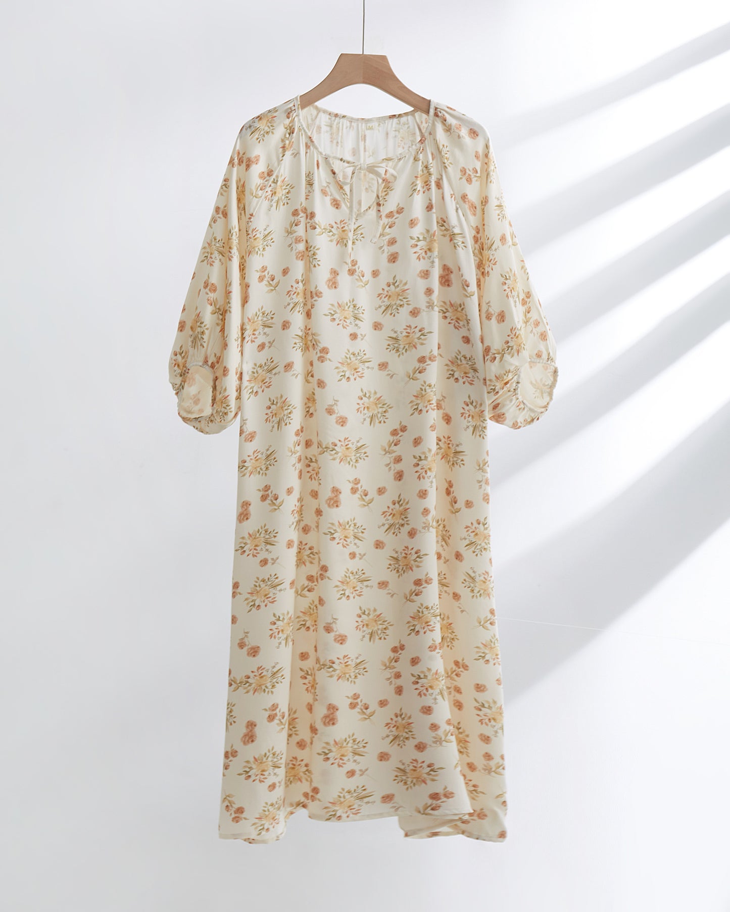 Fall color flora nightie, Fall loungewear, Soft and comfy Gown, Cottagecore dress, Cozy PJS, Unique gift