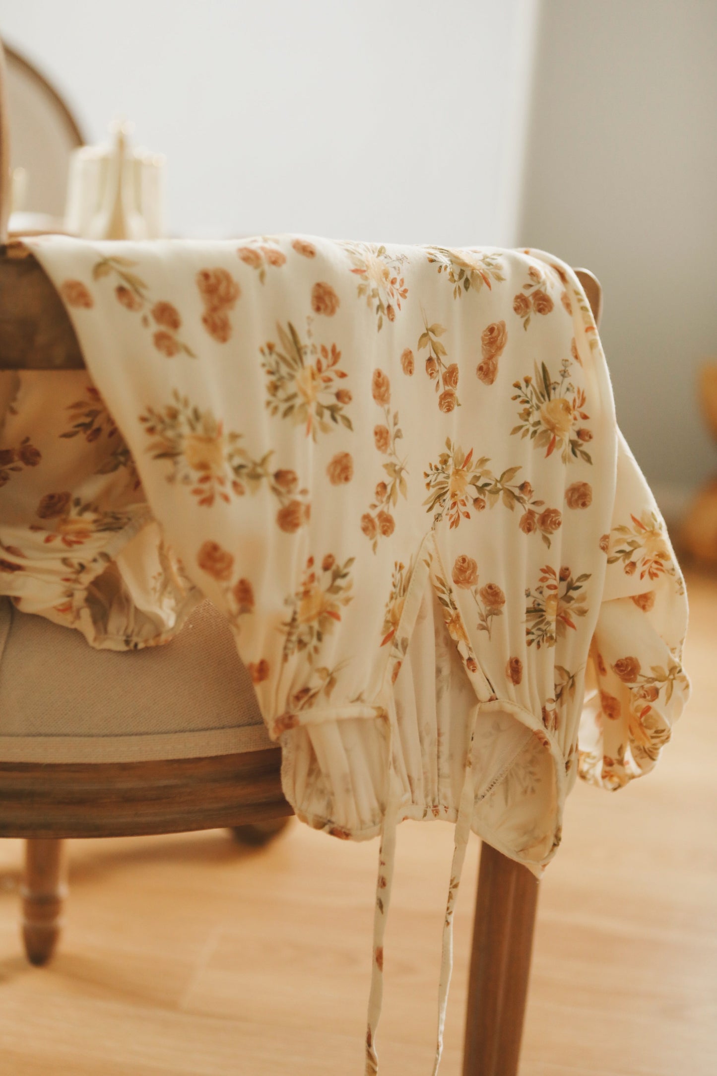 Fall color flora nightie, Fall loungewear, Soft and comfy Gown, Cottagecore dress, Cozy PJS, Unique gift