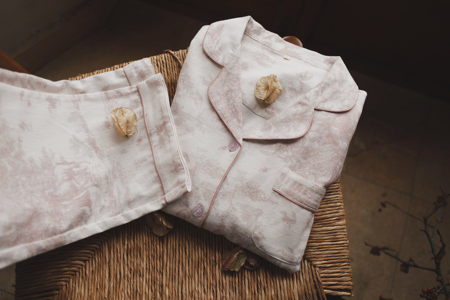 Vintage pink flora pajama set, Cotton Pyjamas Set, Comfy homewear, Soft sleepwear, Cozy loungewear