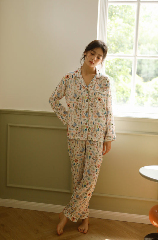 Peter Rabbit Pajamas, Christmas bunny Pajamas, 100% Cotton Pajamas set detail view 2 from Etcozy