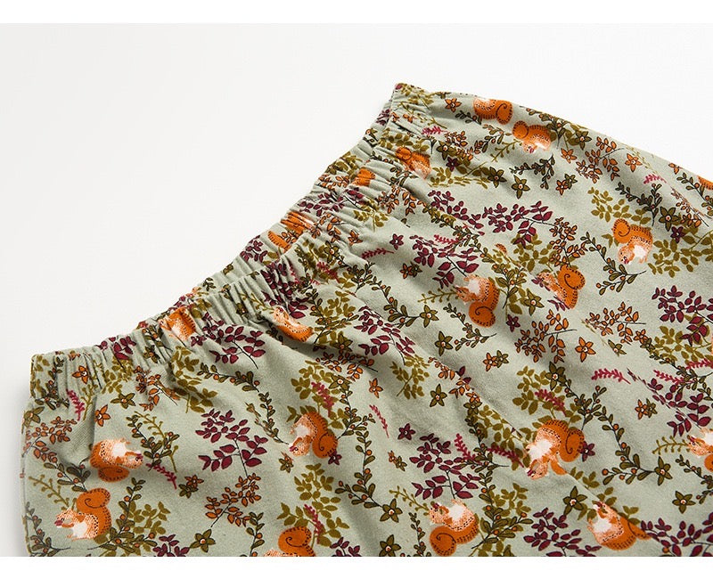 Funny Squirrel PJS, Cute animal print, Vintage pyjamas set, Christmas gift