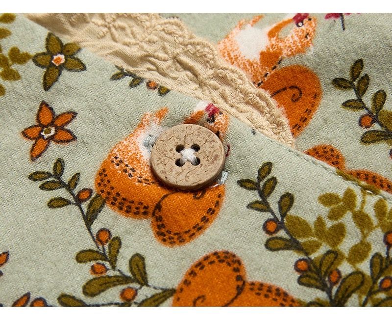 Funny Squirrel PJS, Cute animal print, Vintage pyjamas set, Christmas gift