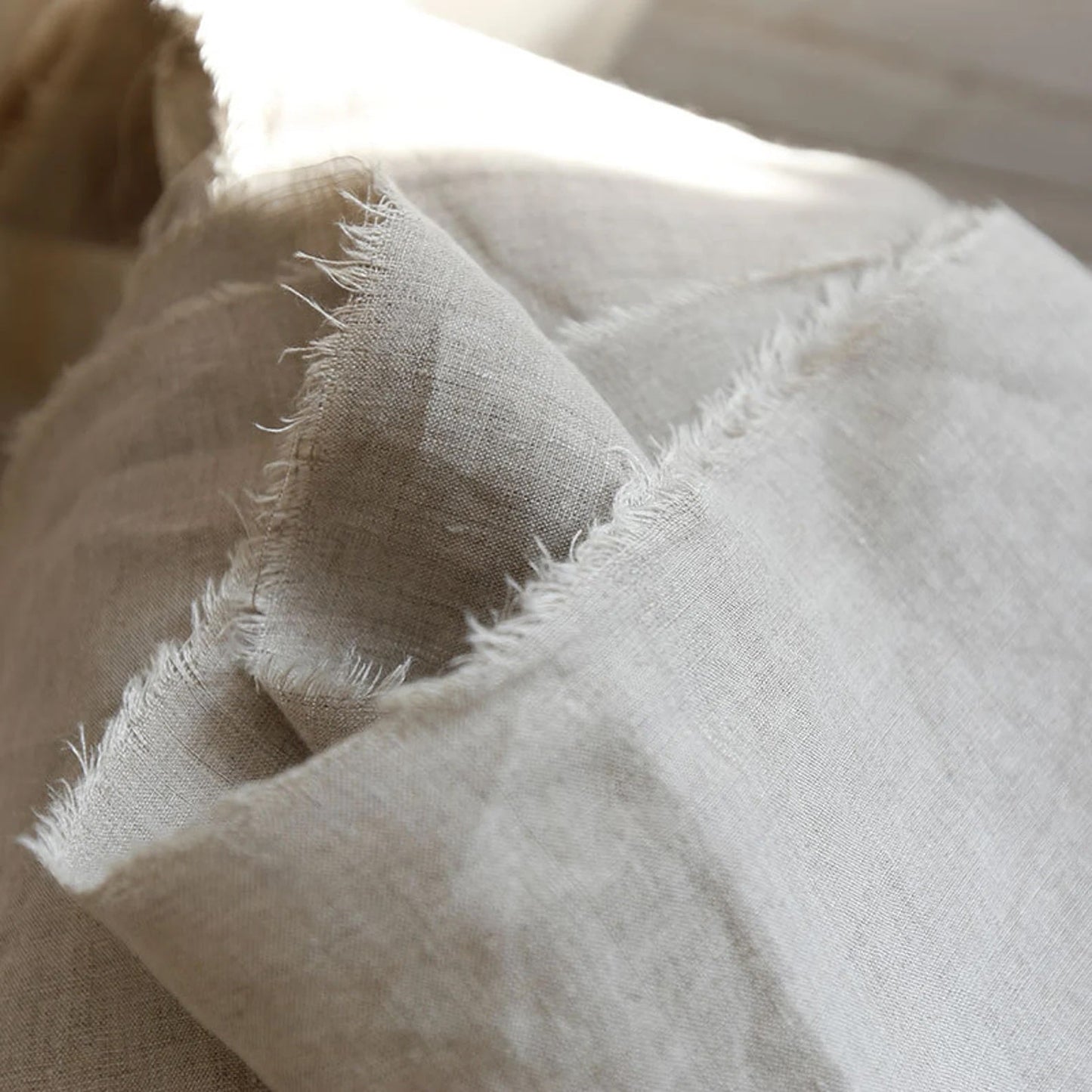 Natural Oatmeal Hemp Fabric by the Meter, Medium Weight, Pre-Washed, Extra Wide 110 Inch