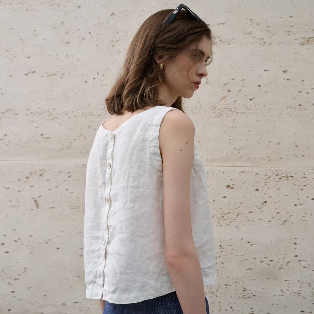 Women Cropped Linen top