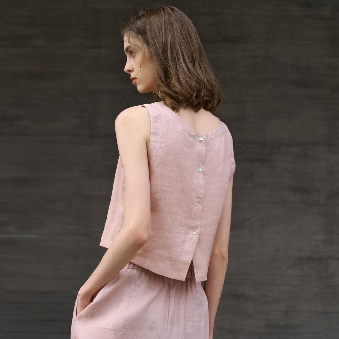 Women Cropped Linen top