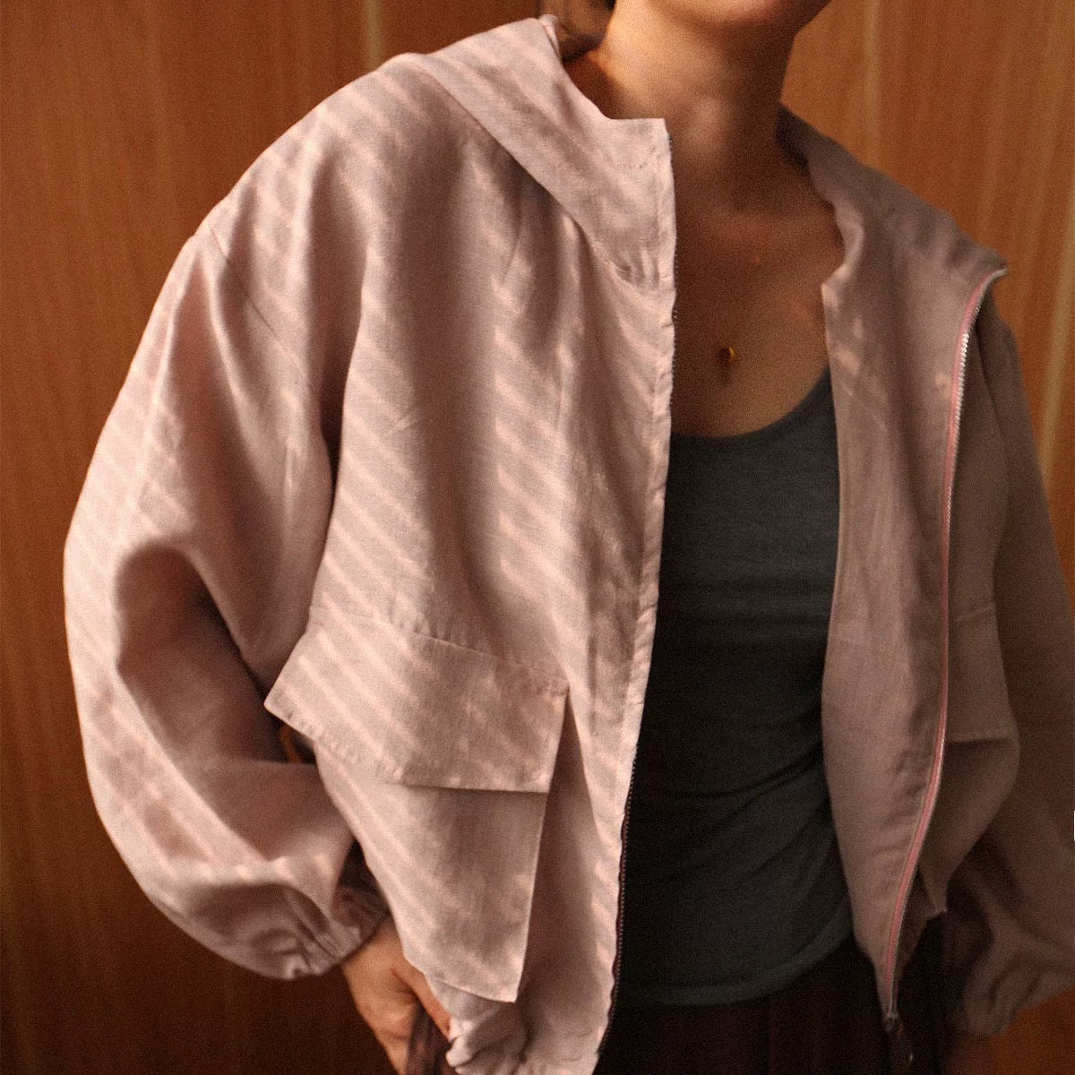 Luxury Linen Cardigan with Hood