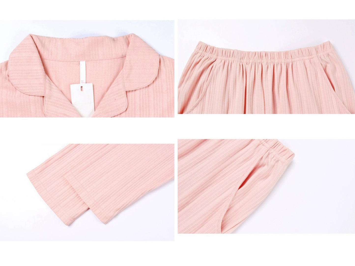 Minimalist Women Pajamas, 100% Cotton Pyjama Set, Pink PJS, Soft sleepwear, Cozy loungewear