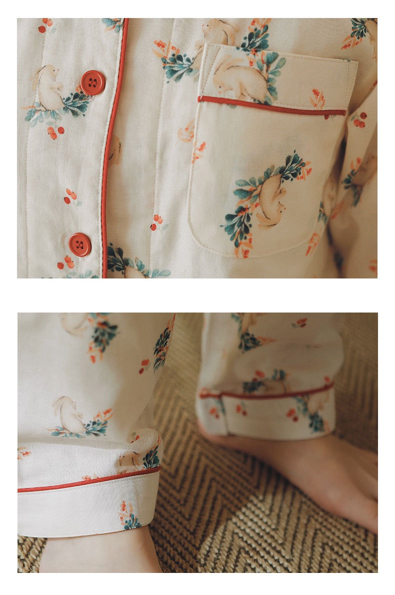 Peter Rabbit print PJS, Boho style Pajama set, Bridesmaid PJS, Bridesmaid Gifts, Bachelorette party PJS