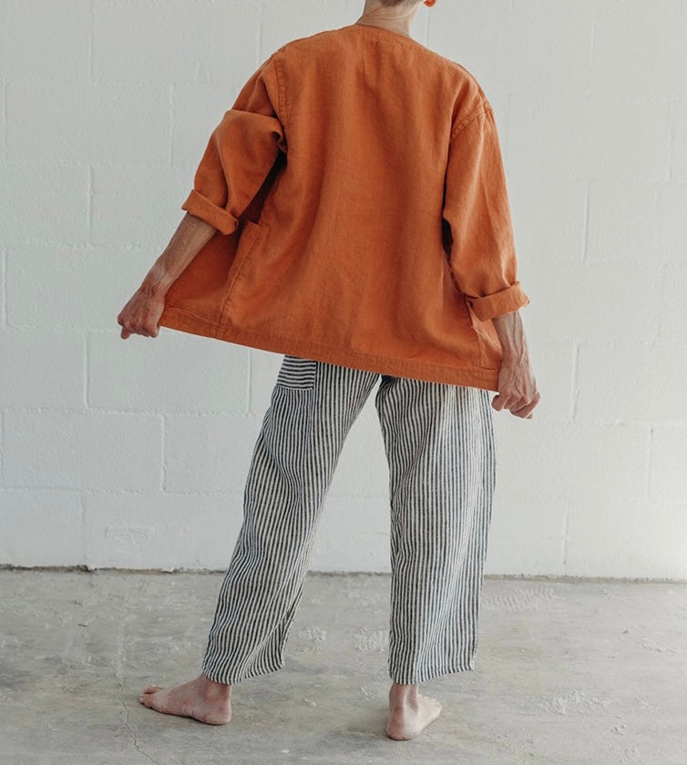 Throw-on linen jacket, Linen cardigan
