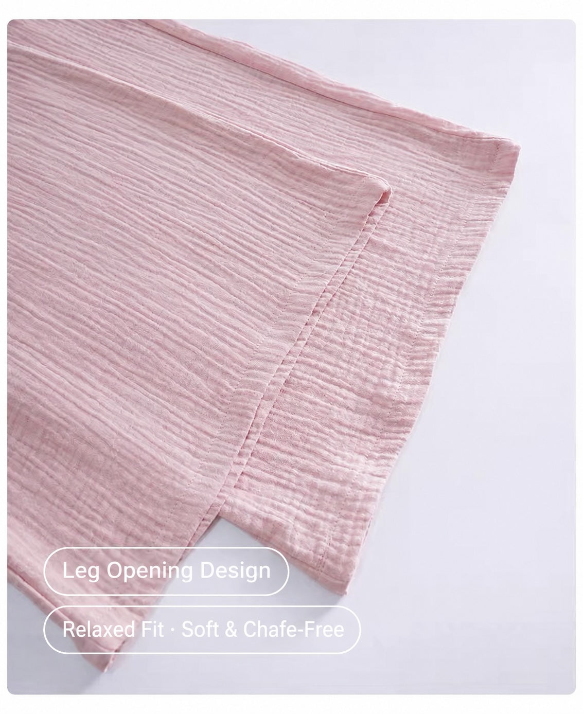 Pink Double Gauze Sleepwear, Women's Cotton Gauze Pajama Set