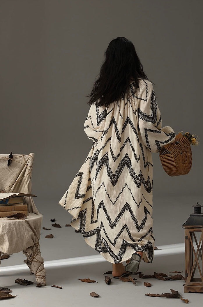 Cotton Boho Loungewear Maxi Dress