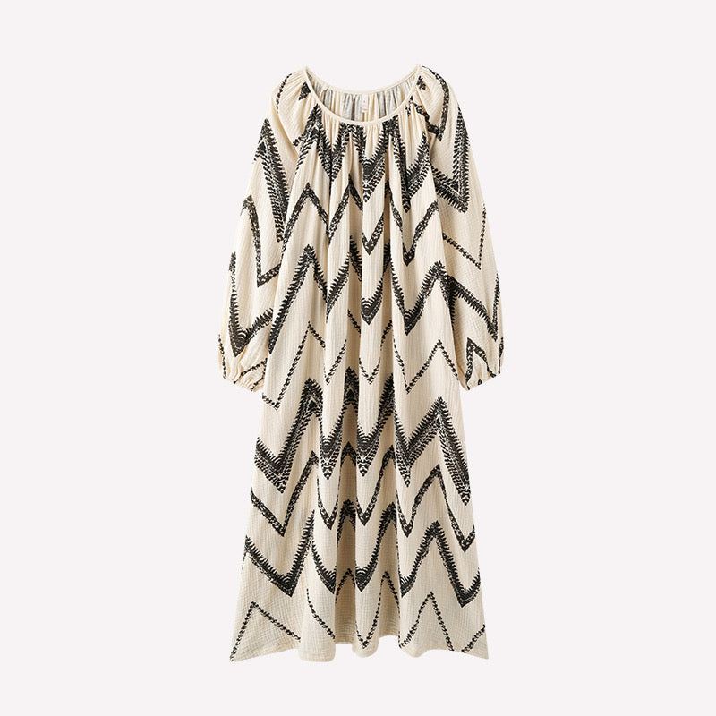 Cotton Boho Loungewear Maxi Dress