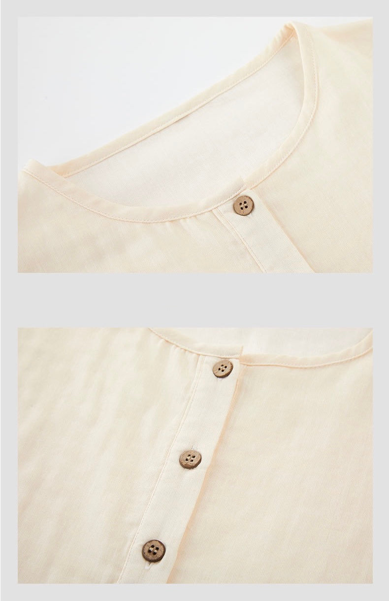 Minimalist Couple Cotton Pajamas Set, Long Sleeve Matching Sleepwear
