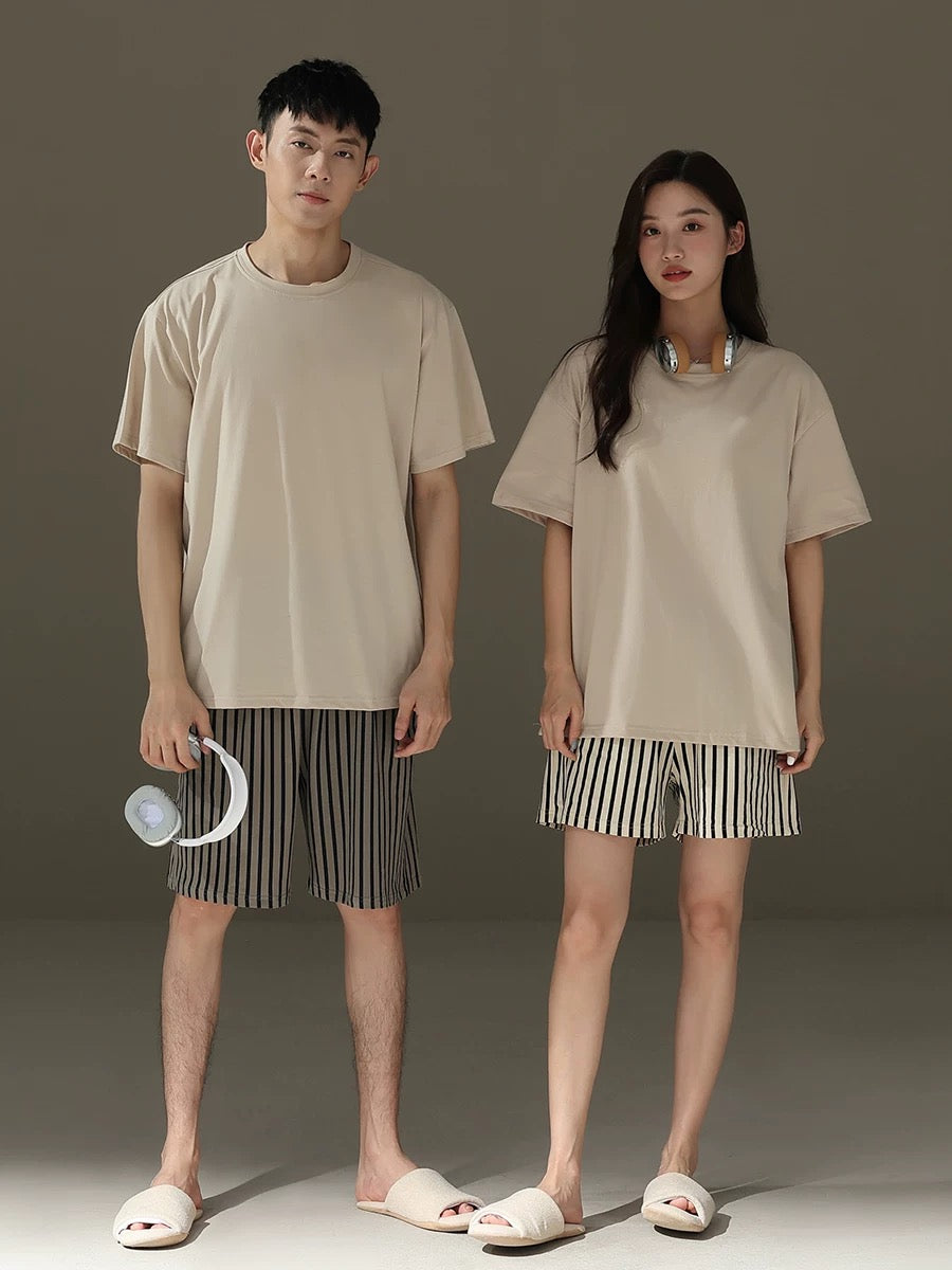 Cotton matching loungewear, Couple pajama set, Beach wear for lovers, Valentine's Day Gift