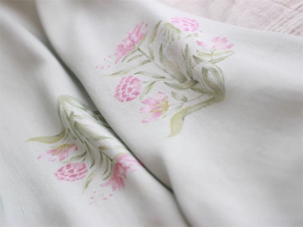 Bridesmaid Pajamas: Hydrangea Flora Print Set for a Stylish Bachelorette Party or Gifts