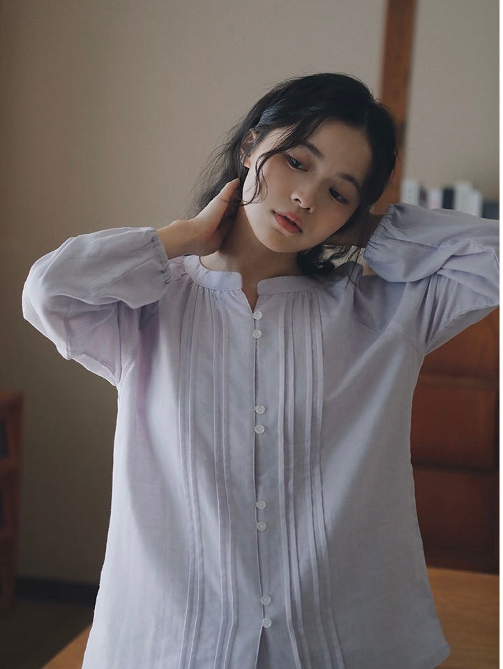 Women’s 100% Cotton Pajamas Set – Breathable Double Gauze Sleepwear