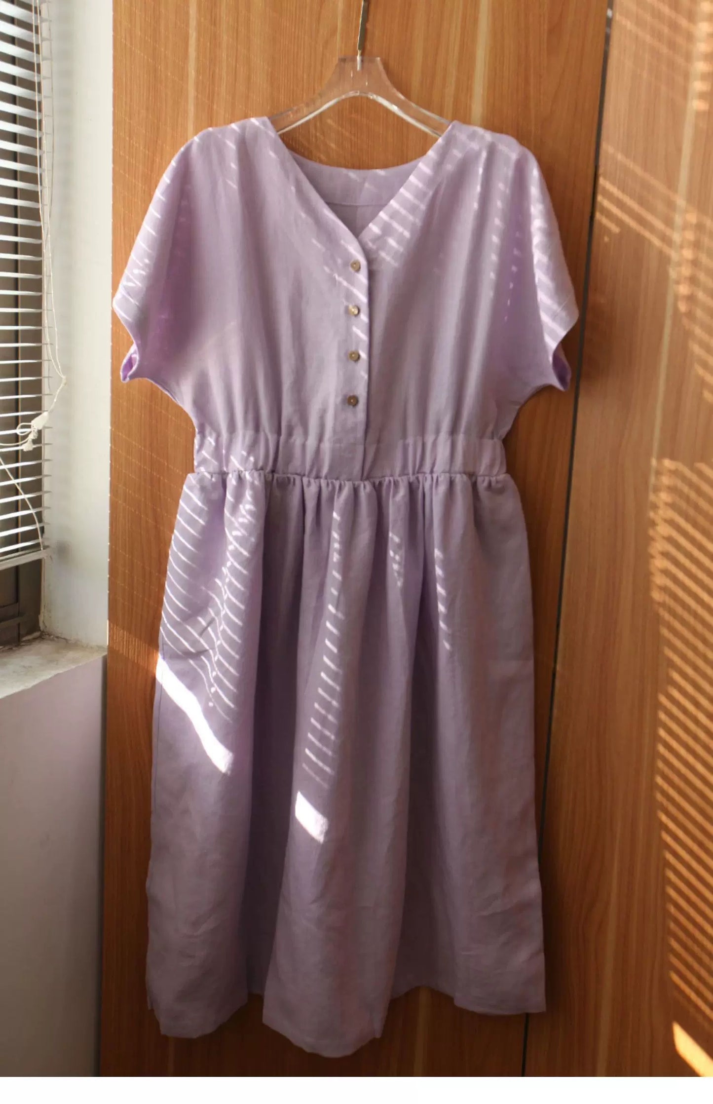 Handmade Pure Linen Maxi Dress – Minimalist, Natural & Custom Fit