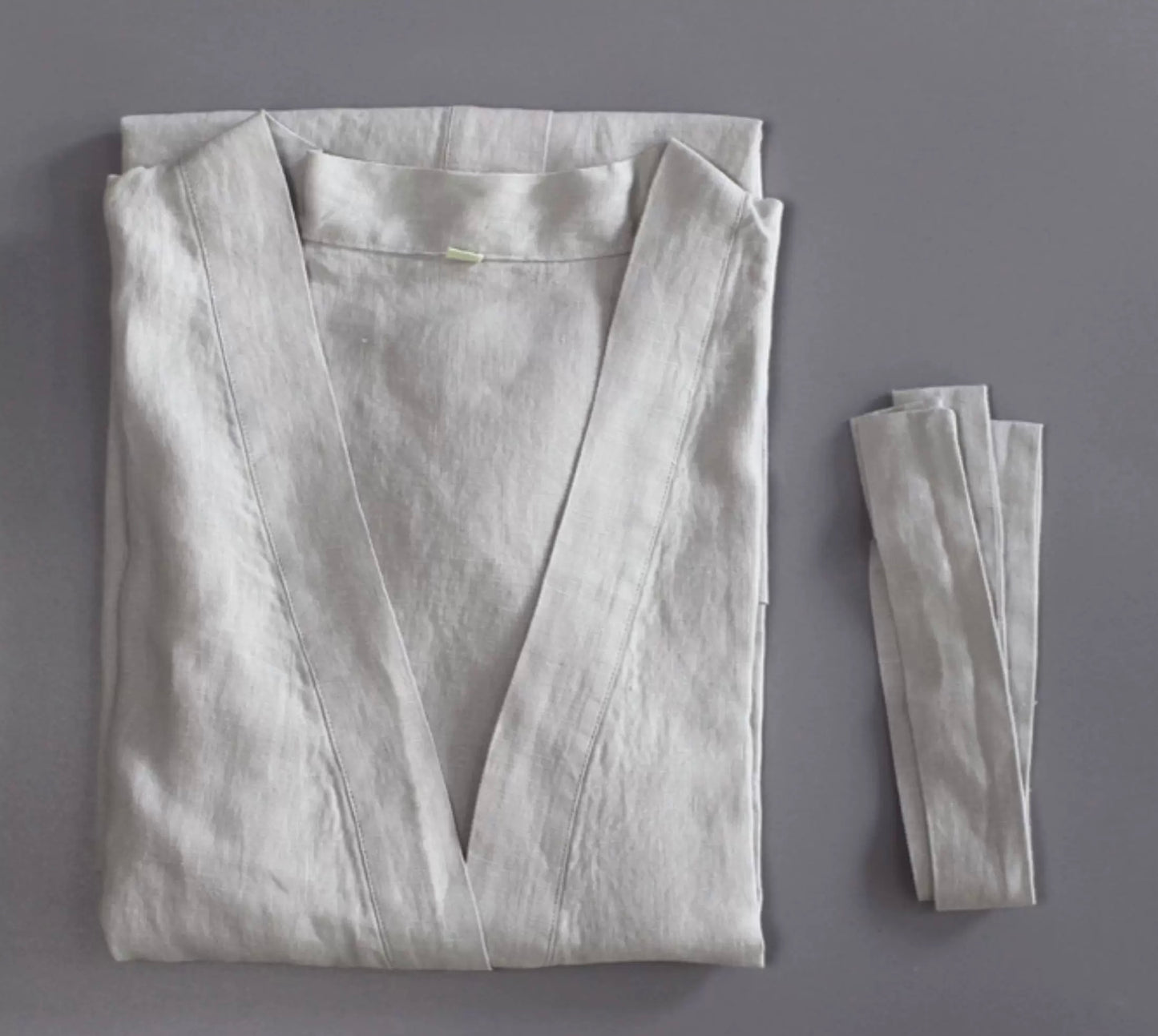 Handmade Linen Bathrobe – Unisex Loungewear, Custom Colors & Sizes