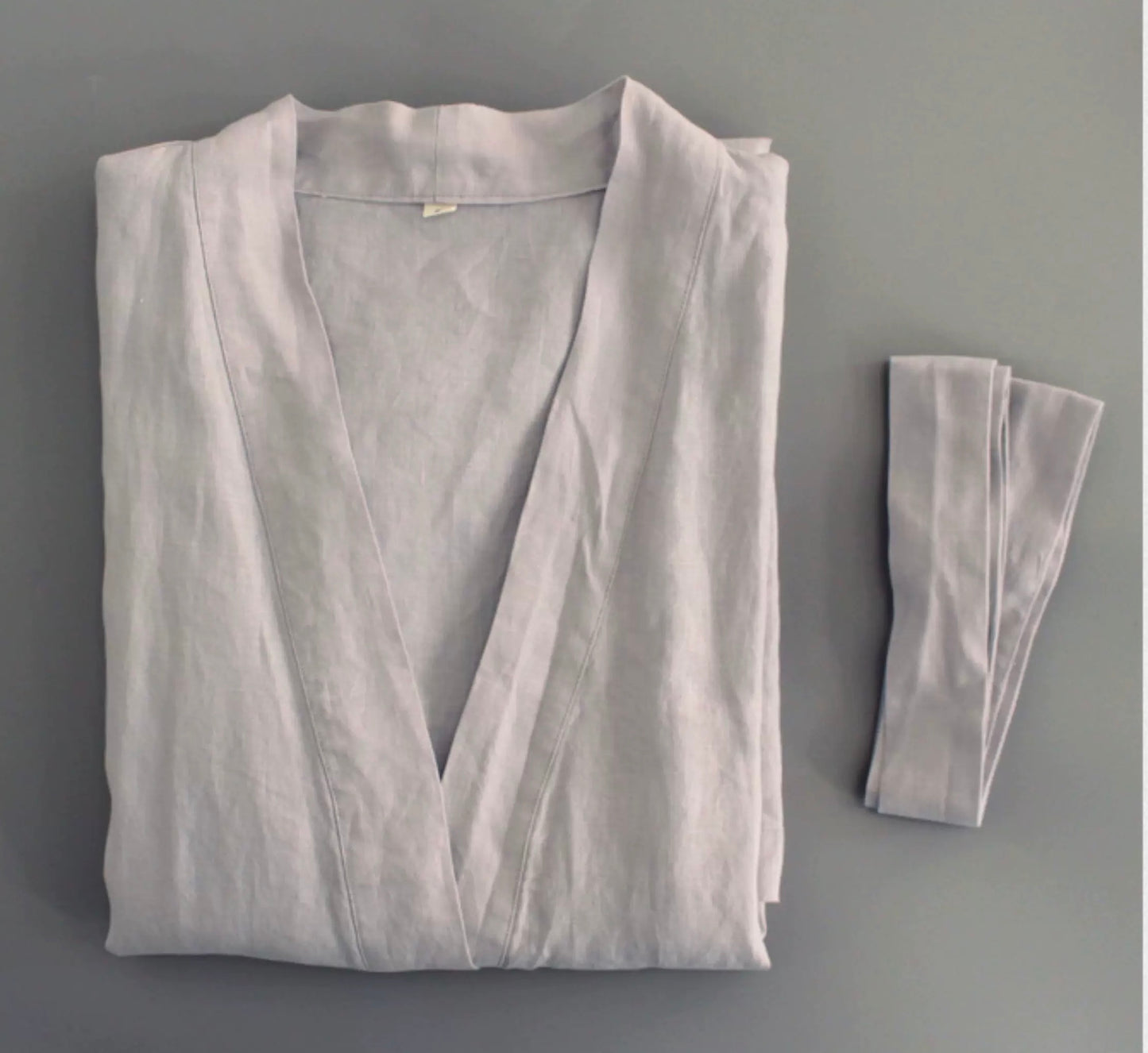 Handmade Linen Bathrobe – Unisex Loungewear, Custom Colors & Sizes