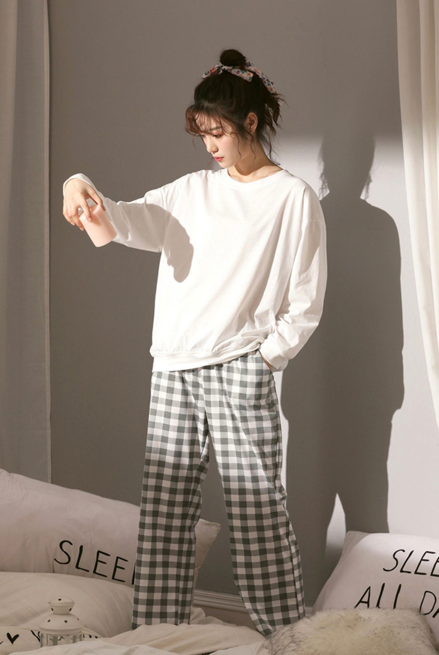 Minimalist loungewear, 100% cotton pajamas