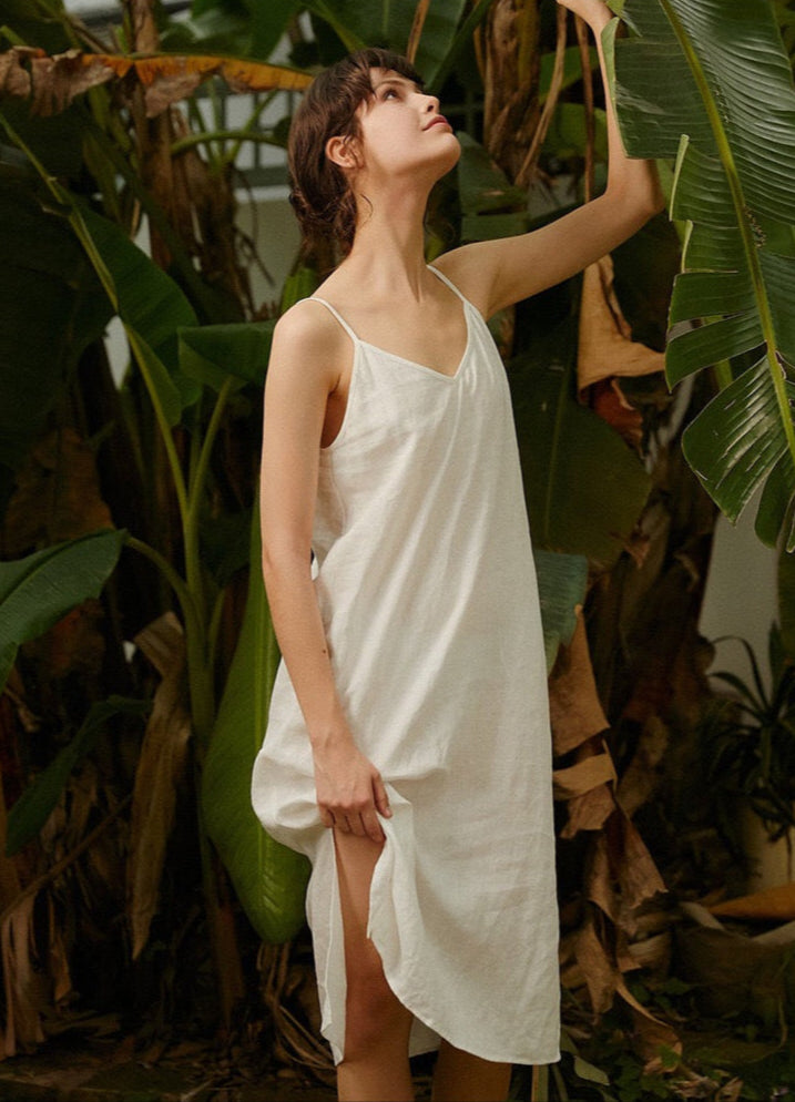 Linen dress, Linen slip dress, Customized size and color Linen dress, Linen nightgown