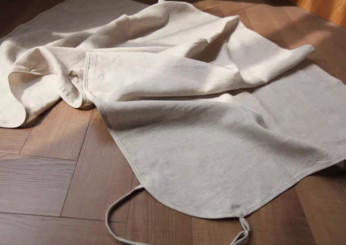 Handmade Linen Wrap Slip Dress