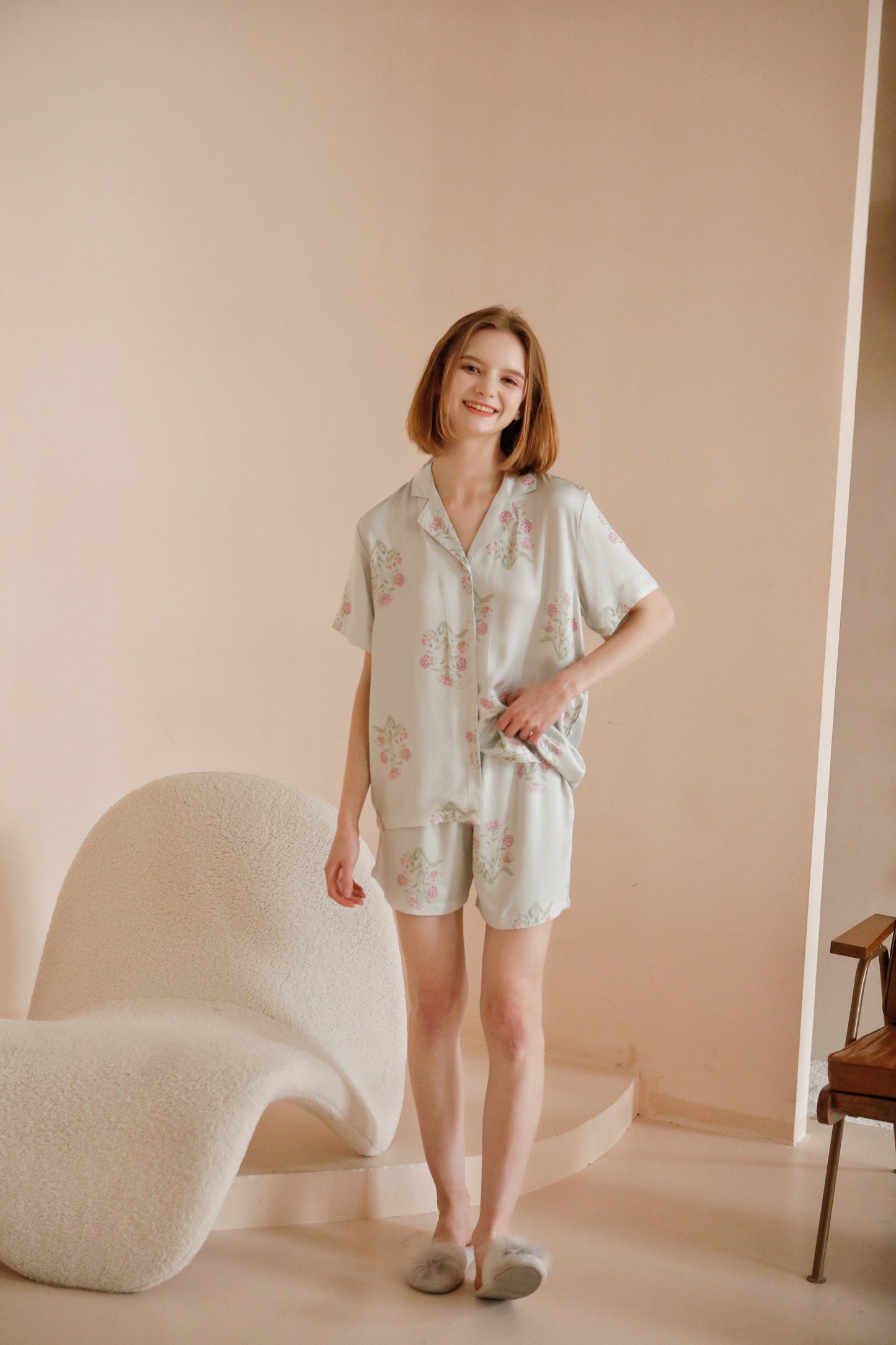 Bridesmaid Pajamas: Hydrangea Flora Print Set for a Stylish Bachelorette Party or Gifts