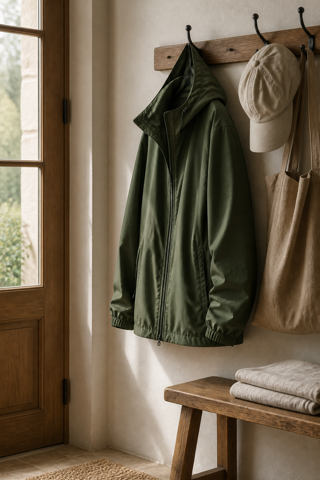 Soft nightwear styled for a quiet evening at home