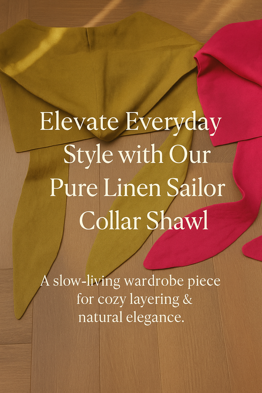 Elevate Everyday Style with Our Pure Linen Sailor Collar Shawl