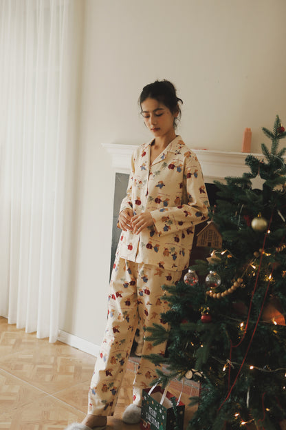 Christmas Rabbit PJS, Christmas bunny pajamas, 100% Cotton pyjamas, Christmas gift