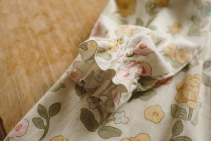 Cottagecore Elegance: Flannel Floral Nightgown, Vintage-inspired Cotton Dress, Cozy Gift for Her