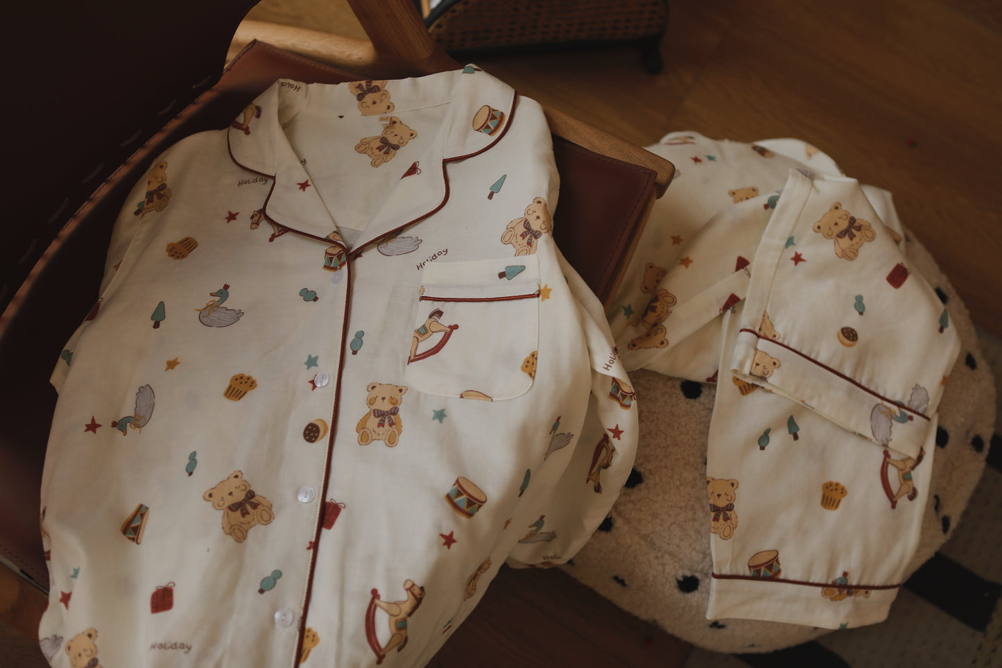 Cute Miffy rabbit Print PJS, Nijntje Pattern Pajamas, Cozy cotton pajamas, Handmade clothing women