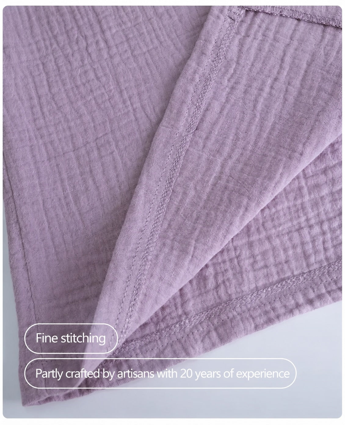 Dusty Lavender Double Gauze Cotton Pajama Set | Soft Women's Lounge Set