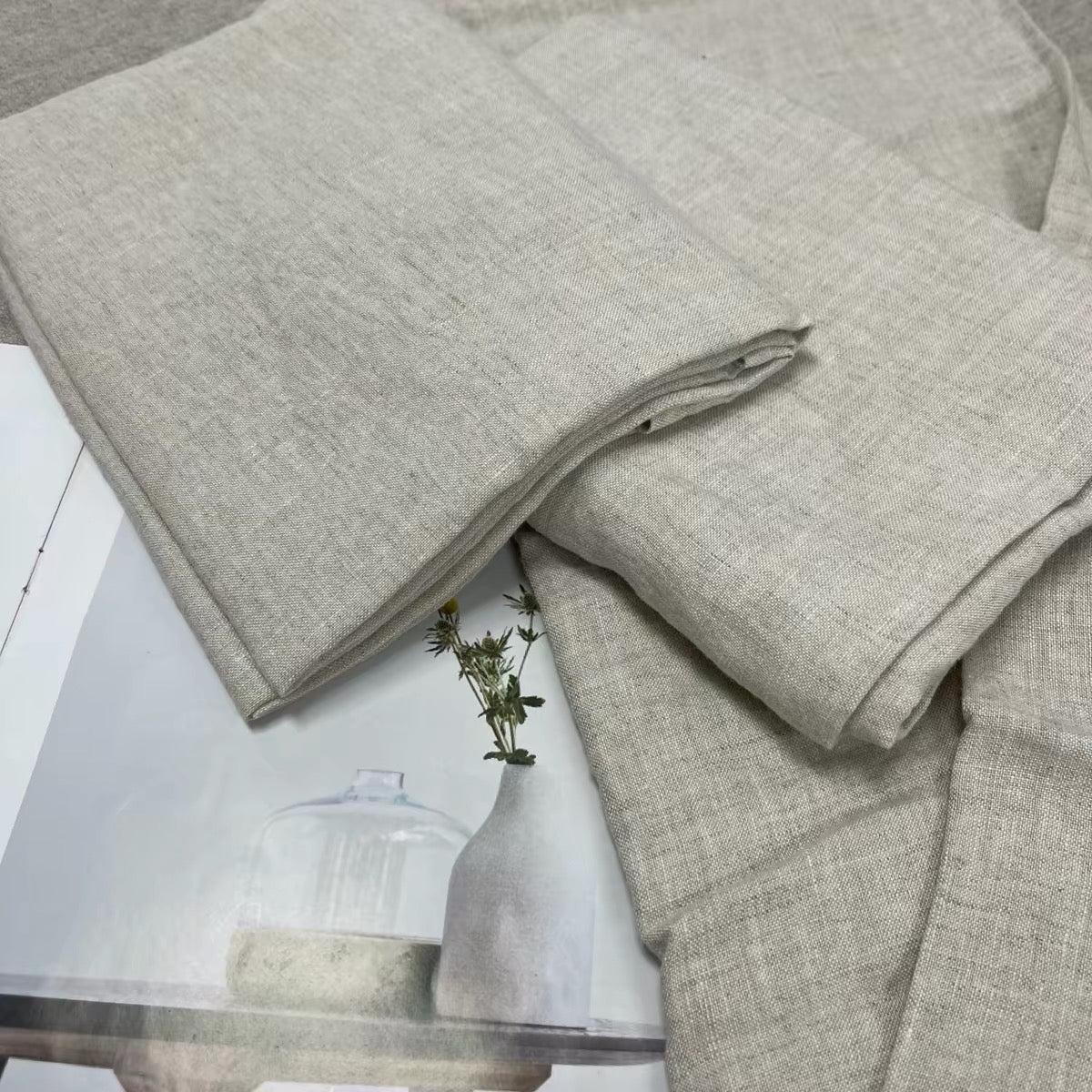Custom Linen Bath Towel, Oversized Spa Towel