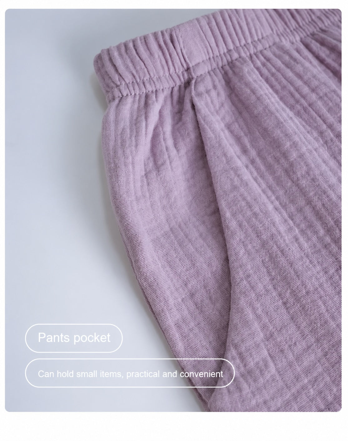 Dusty Lavender Double Gauze Cotton Pajama Set | Soft Women's Lounge Set