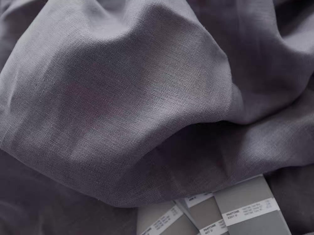 Smoky Mauve Linen Fabric by the Meter, Medium Weight, Pre-Washed, Extra Wide 110 Inch