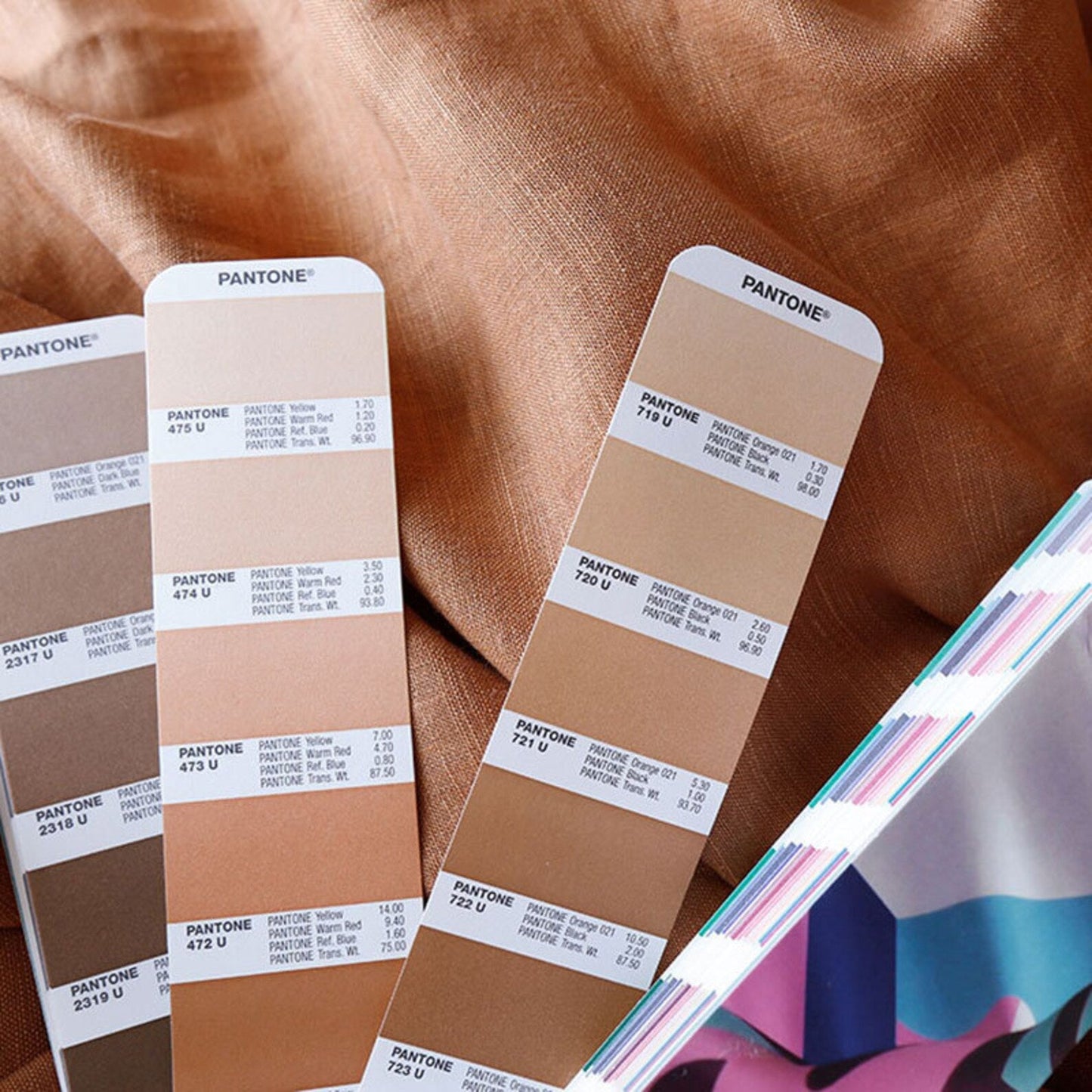 Caramel Brown Linen Fabric by the Meter, Medium Weight, Pre-Washed, Extra Wide 110 Inch