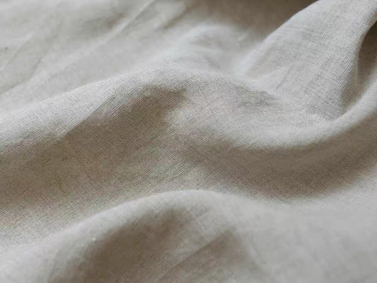 Natural Oatmeal Hemp Fabric by the Meter, Medium Weight, Pre-Washed, Extra Wide 110 Inch