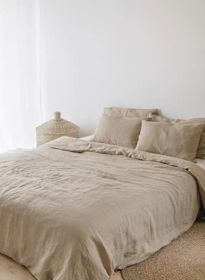 Natural Oatmeal Hemp Fabric by the Meter, Medium Weight, Pre-Washed, Extra Wide 110 Inch