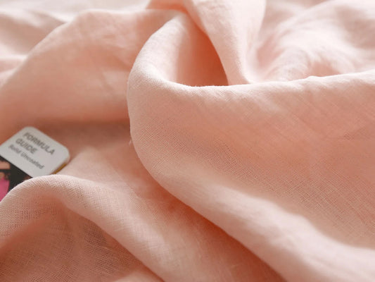 Blush Peach Hemp Fabric by the Meter, Medium Weight, Pre-Washed, Extra Wide 110 Inch