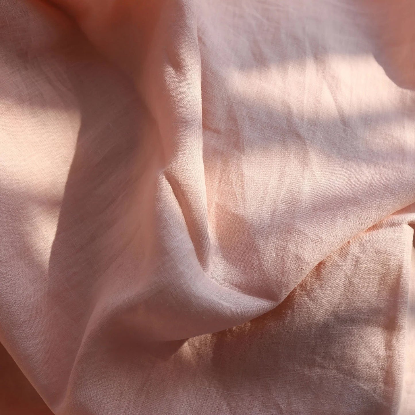 Blush Peach Hemp Fabric by the Meter, Medium Weight, Pre-Washed, Extra Wide 110 Inch