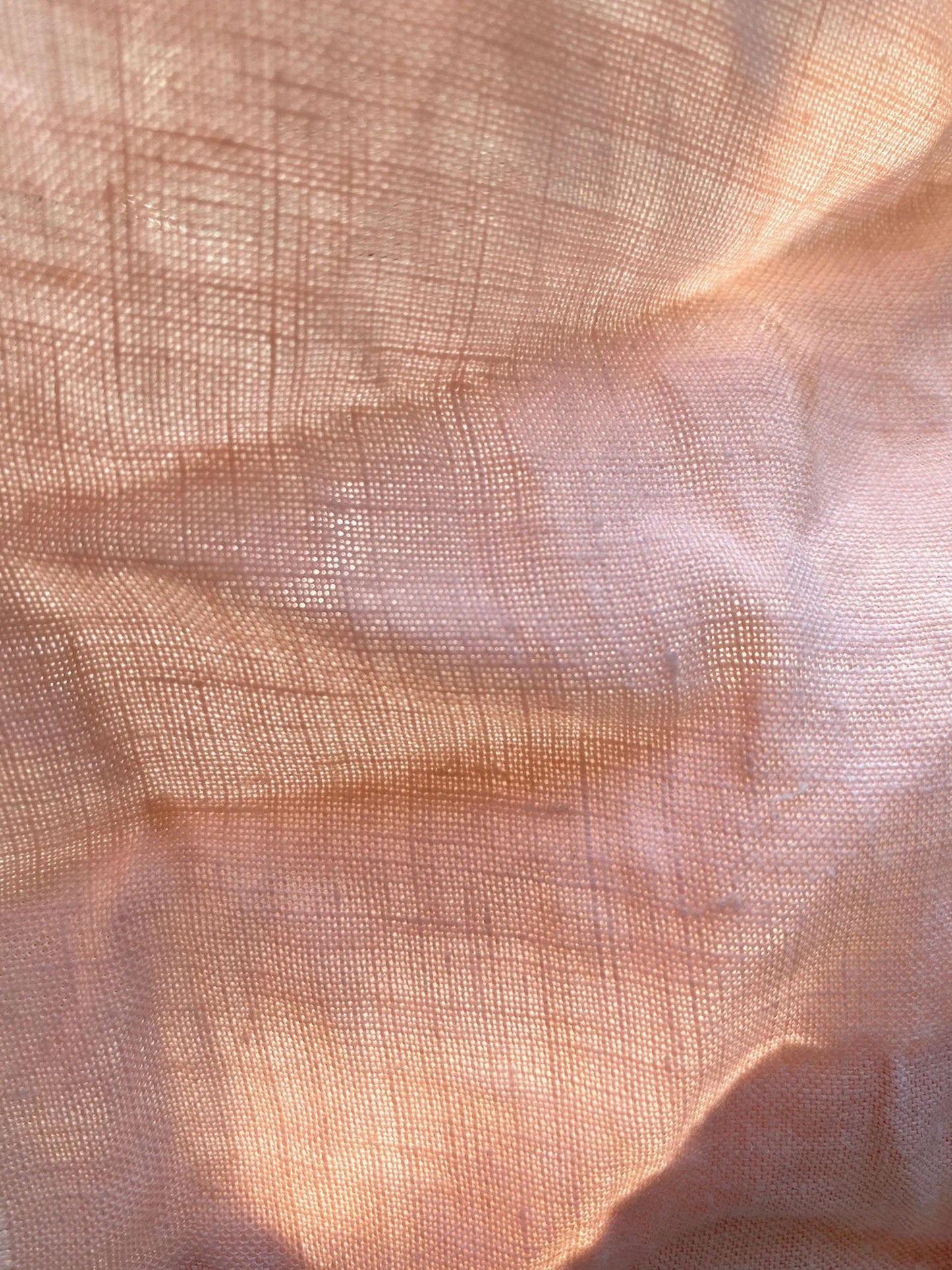 Blush Peach Hemp Fabric by the Meter, Medium Weight, Pre-Washed, Extra Wide 110 Inch
