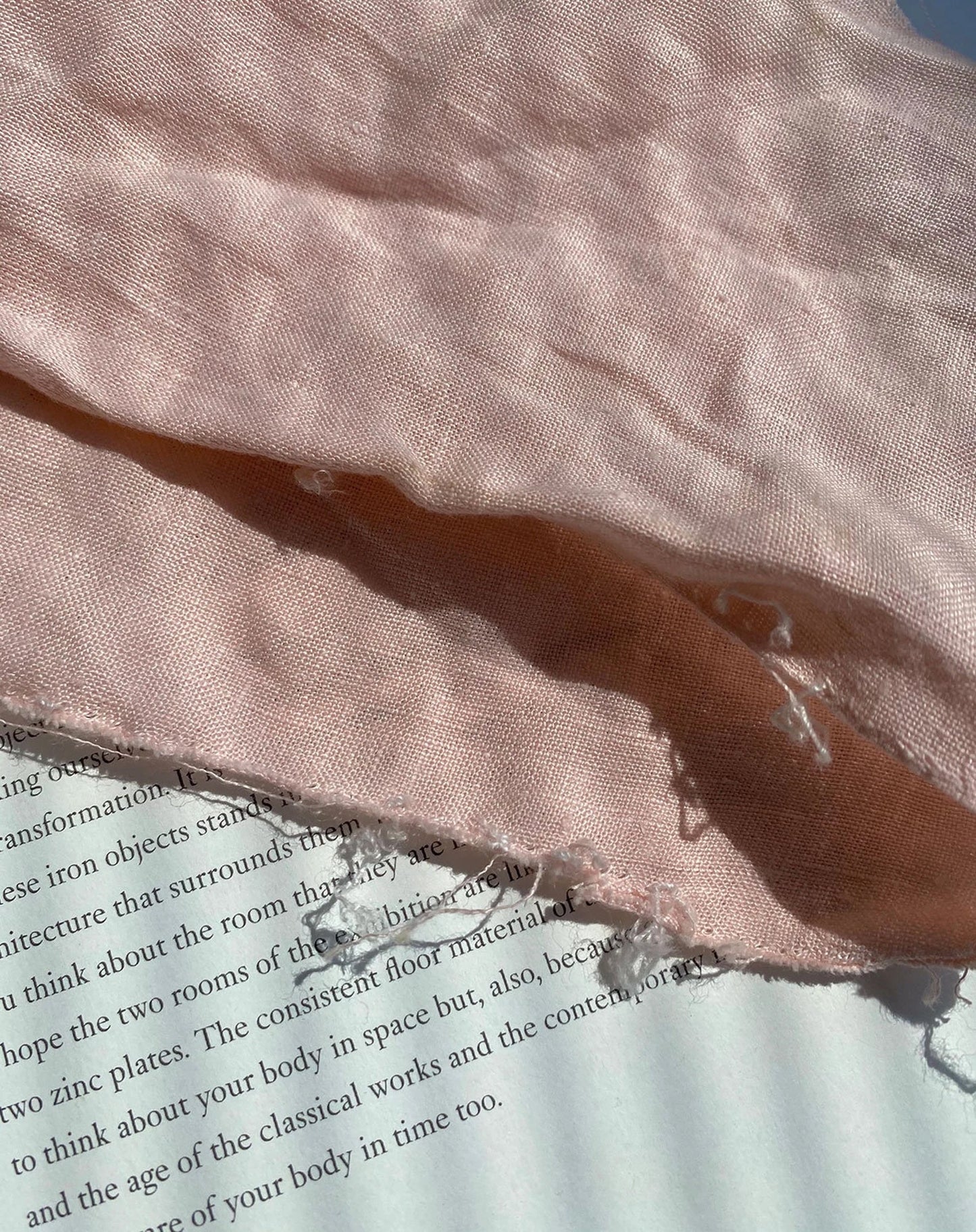 Blush Peach Hemp Fabric by the Meter, Medium Weight, Pre-Washed, Extra Wide 110 Inch