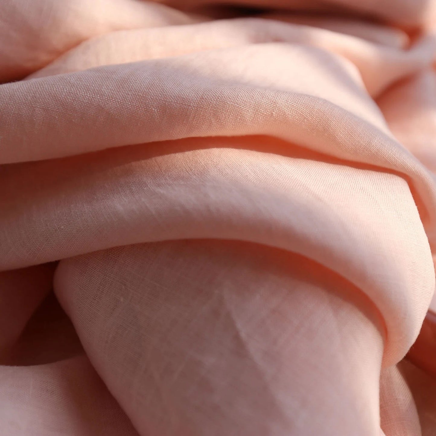 Blush Peach Hemp Fabric by the Meter, Medium Weight, Pre-Washed, Extra Wide 110 Inch