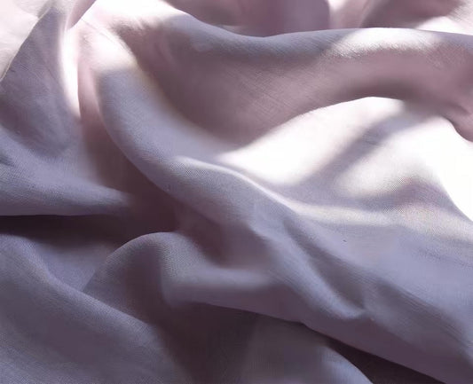 Soft Lilac Pink Hemp Fabric by the Meter, Medium Weight, Pre-Washed, Extra Wide 110 Inch