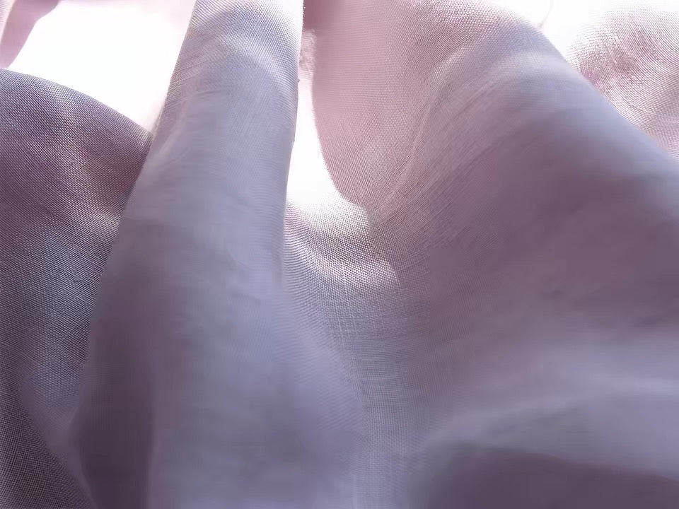 Soft Lilac Pink Hemp Fabric by the Meter, Medium Weight, Pre-Washed, Extra Wide 110 Inch