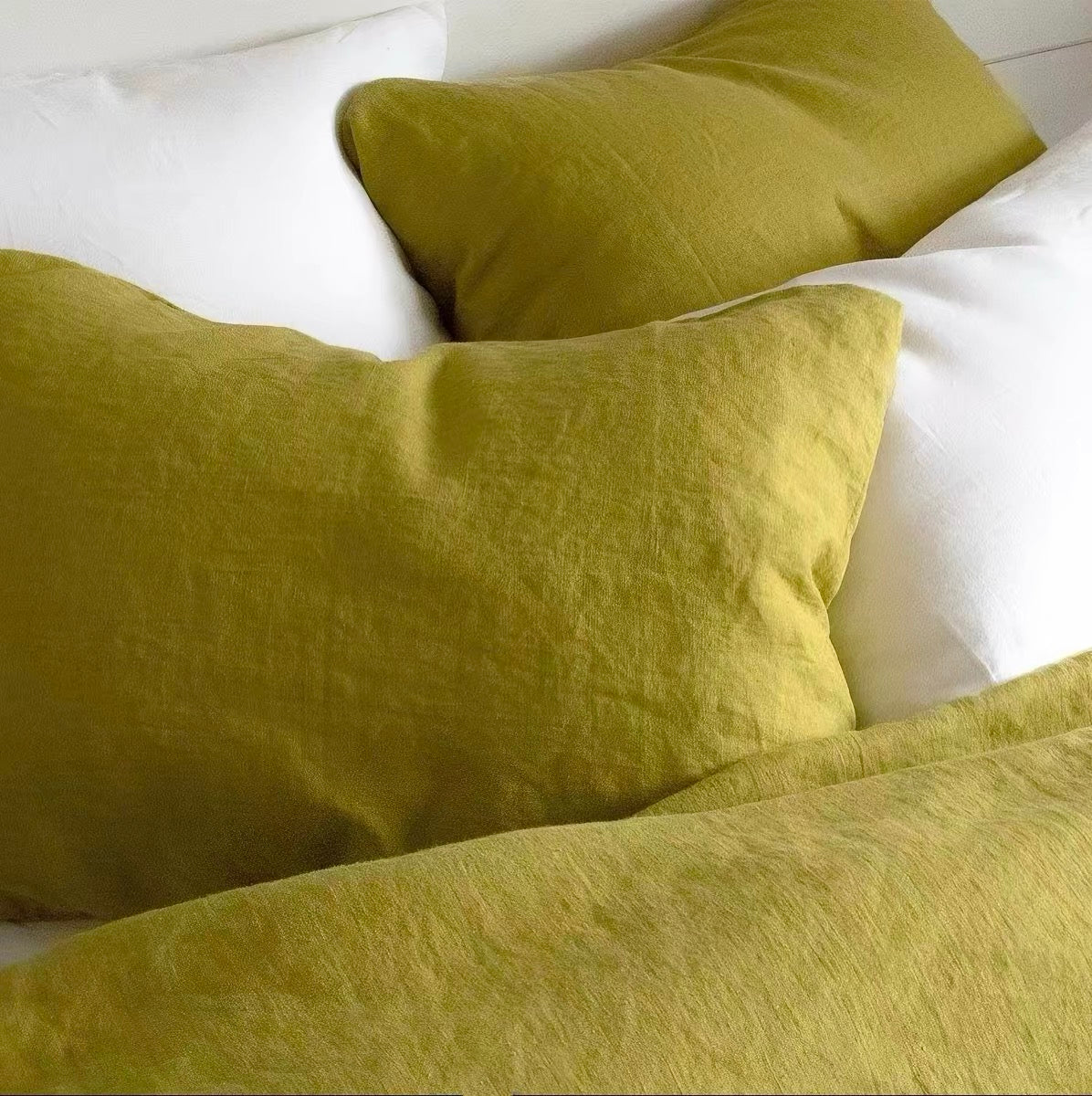 Olive Moss Green Hemp Fabric by the Meter, Medium Weight, Pre-Washed, Extra Wide 110 Inch