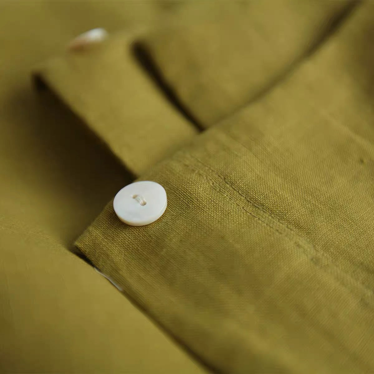 Olive Moss Green Hemp Fabric by the Meter, Medium Weight, Pre-Washed, Extra Wide 110 Inch
