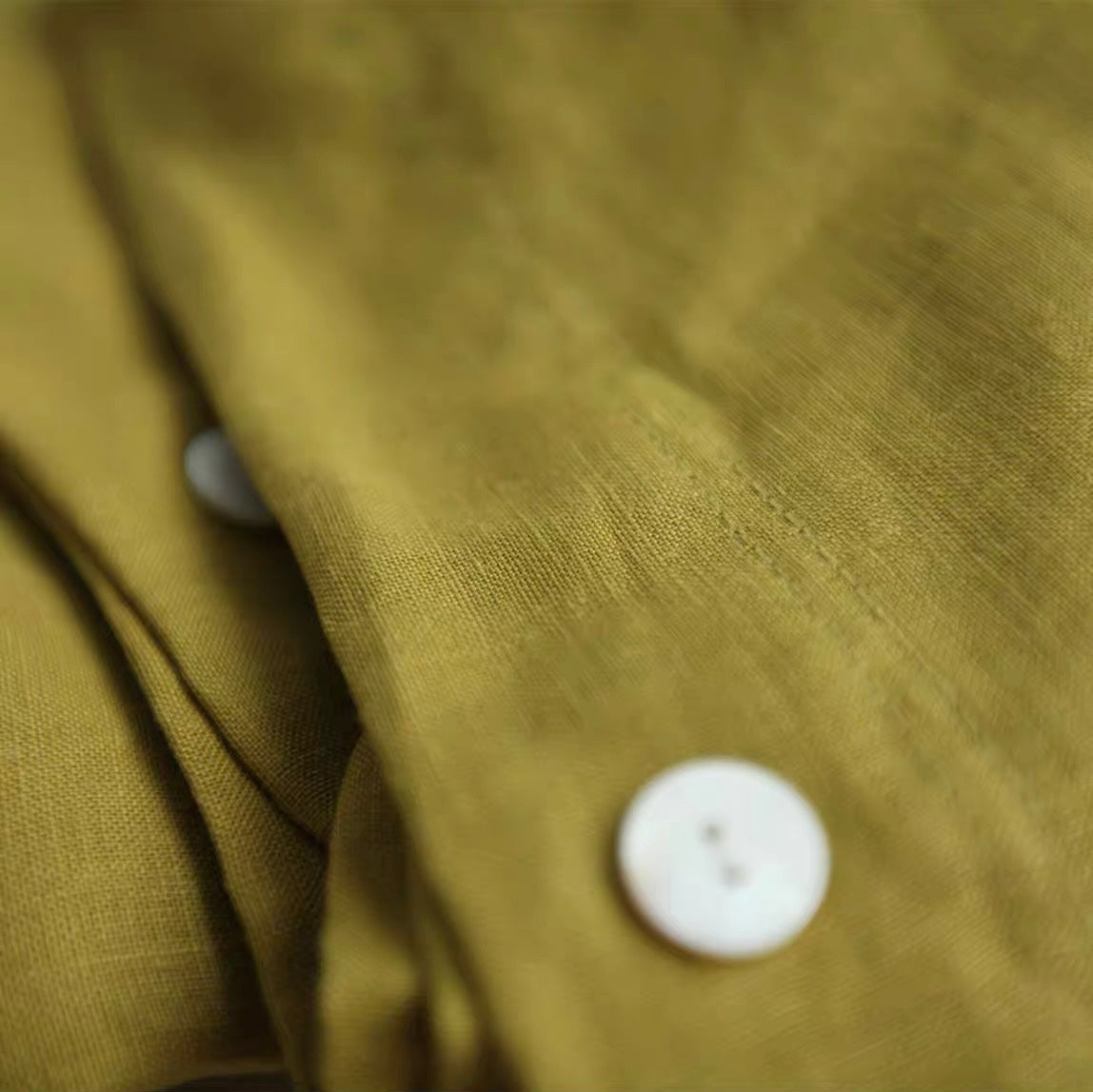 Olive Moss Green Hemp Fabric by the Meter, Medium Weight, Pre-Washed, Extra Wide 110 Inch
