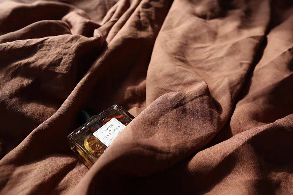 Warm Cinnamon Brown Hemp Fabric by the Meter, Medium Weight, Pre-Washed, Extra Wide 110 Inch